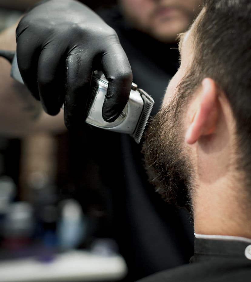 Beard trim and grooming service at High End Barbershop